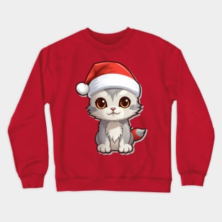 Cute Xmas Cat Crewneck Sweatshirt